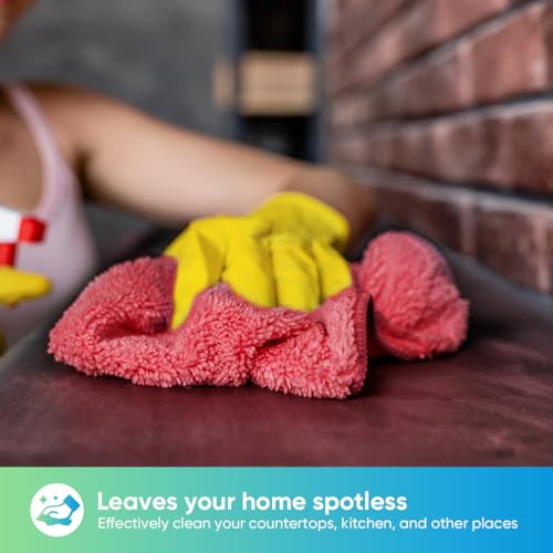 Red Microfiber Cleaning Cloth (12 Count)