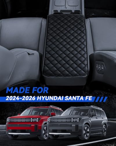 Santa Fe Armrest Cover for 2024 2025 2026 Hyundai Santa Fe MX5 Accessories Center Console Middle Lid Pad Protector for Car Elbow Rest