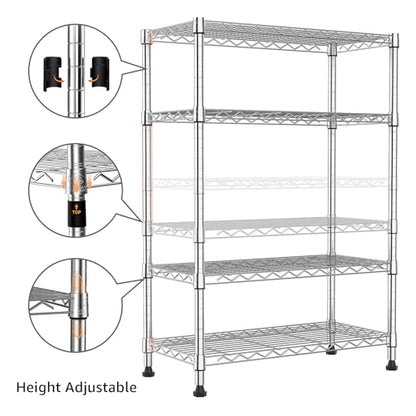 1000 lbs Storage Shelving Steel Heavy Duty 4