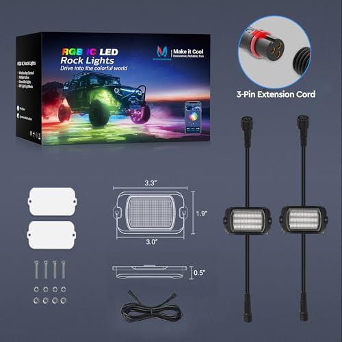 Q1 MAX 2 Pod RGB+IC Replacement Rock Lights (12.32 Ounce)