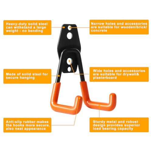 Heavy Duty Wall Hook for Hanging (2 Count)