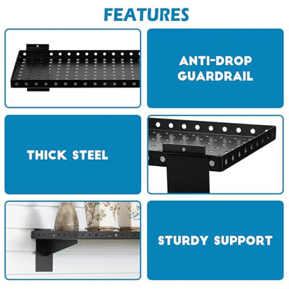 Slatwall Shelves 24x10 Inch (4 Count)