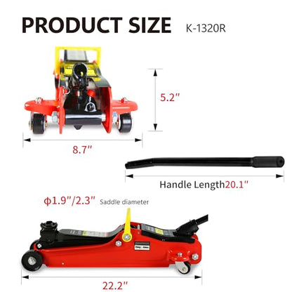 5 Piece Car Truck Floor Jack Service