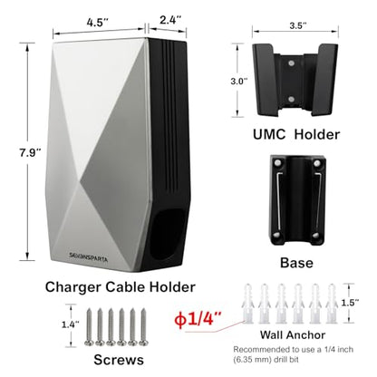Aluminum Charging Cable Holder Wall Mount for Tesla Charger