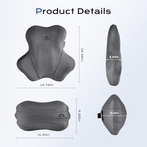 Car Lumbar Support Pillow and Car Neck Pillow Kit