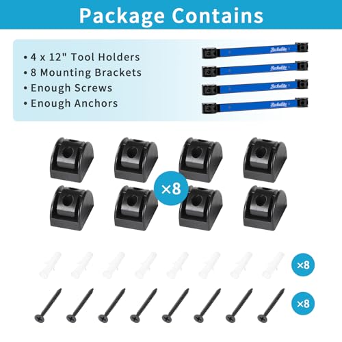 4 Pieces 12" Magnetic Tool Holder Strip (4 Count)