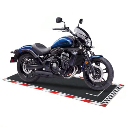 Motorcycle Mat Garage Floor Rug Washable Parking Mats for Garage Floors Non Slip Oil Absorbent Pad Rubber Backing Layer Protects Floor