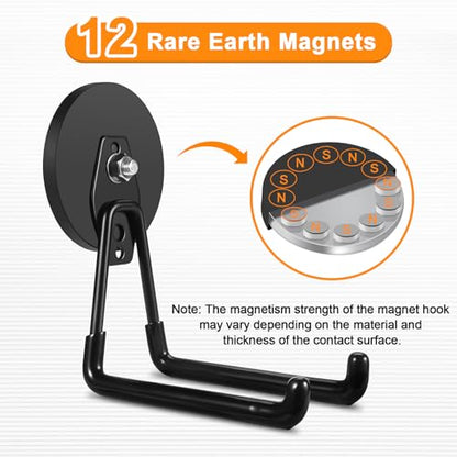 Strong Magnetic Hooks Heavy Duty Large Magnet Garage Storage Hooks (2 Count)
