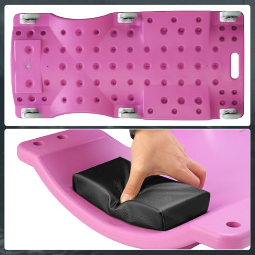 40" L X 19" W Vehicle Repair Low Profile Plastic Rolling Garage Shop Creeper with Padded Headrest