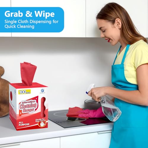 Microfiber Cleaning Cloth 100 Pack (100 Count)