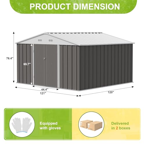 10x10 FT Outdoor Storage Shed