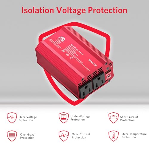 300W Power Inverter DC 12V to 110V AC Car Outlet Adapter with USB