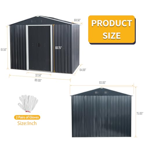 6x8 FT Outdoor Storage Shed