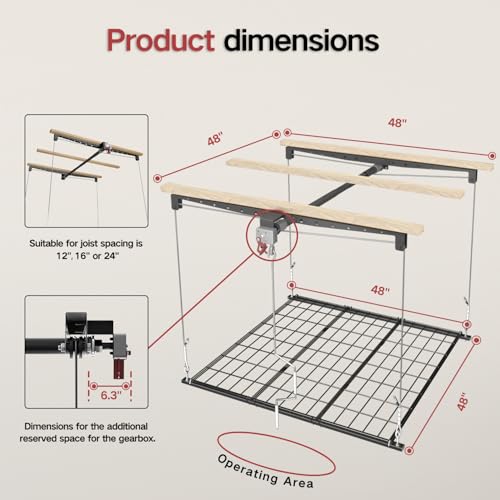 Overhead Garage Storage Rack for 8
