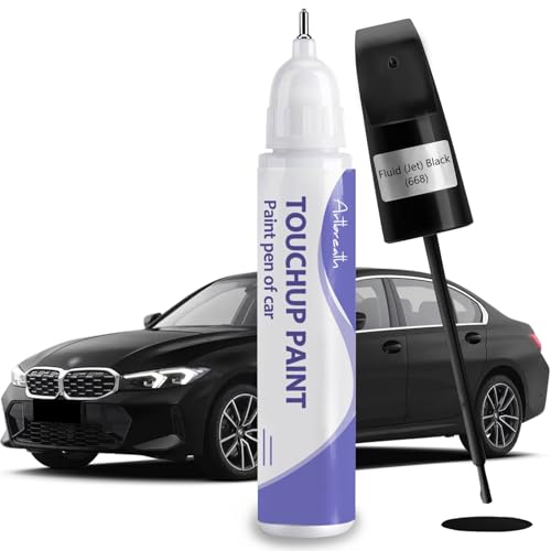 Fluid (Jet) Black 668 Touch Up Paint for BMW OEM Color Match Car Paint Pen