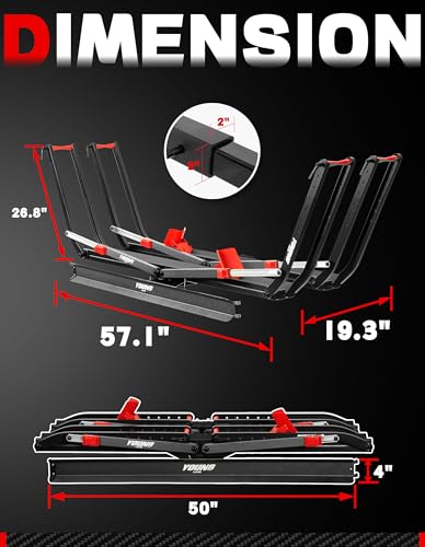 Young 200 lbs Ebike Racks with Ramp for Tow Hitch with 2 Arms (2 Count)