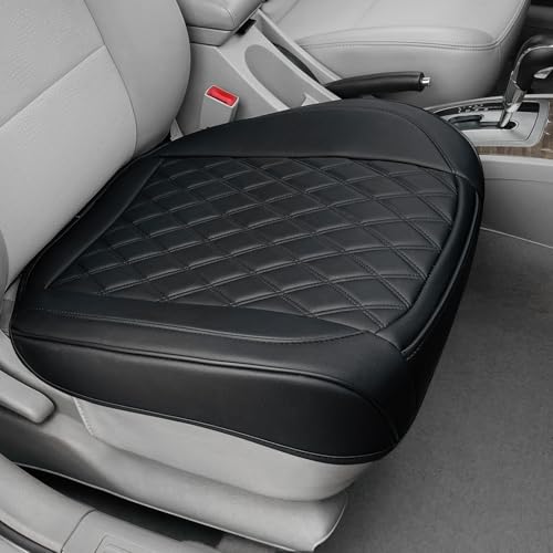 1 Pack Leather Front Car Seat Bottom Cover Black