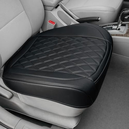 1 Pack Leather Front Car Seat Bottom Cover Black