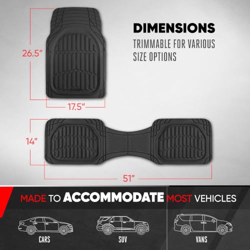 FlexTough LITE Rubber Car Mats Full Set