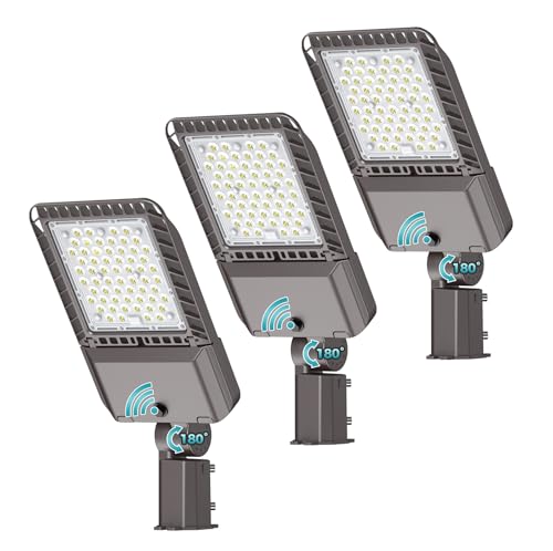 340W Parking Lot Light 61200LM LED Street Lights Outdoor 3Pack