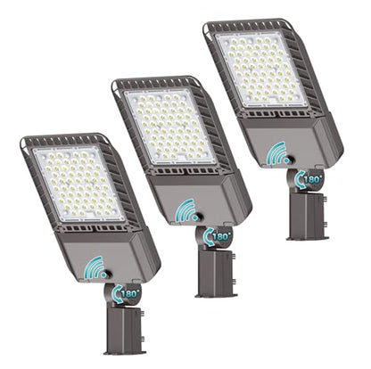 340W Parking Lot Light 61200LM LED Street Lights Outdoor 3Pack