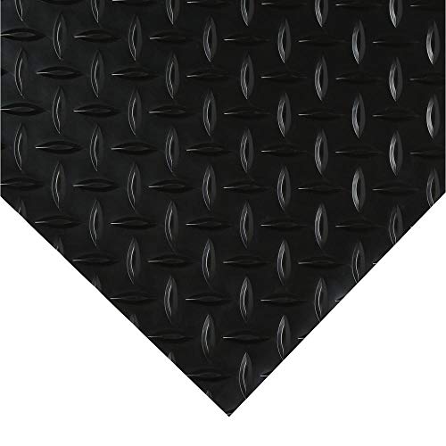 BLT G Floor Diamond Garage Floor Mat 75 Mil 7.5' x 17' Midnight Black