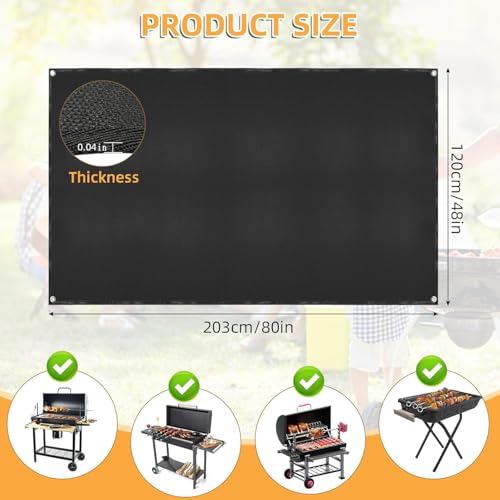 Under Grill Mat for Outdoor Grilling