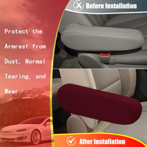 2PC Car Front Seat Armrest Covers