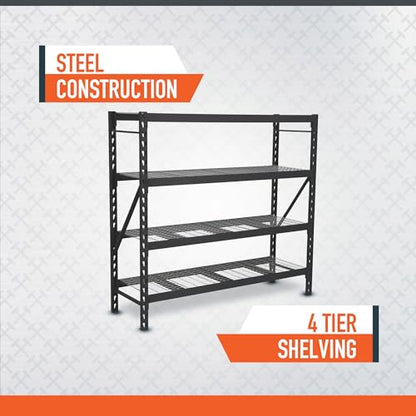 4 Tier Industrial Steel Shelving Unit