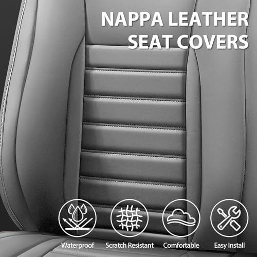 Nappa Leather Car Seat Covers Front Seats