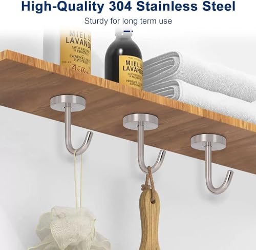 Coat Hooks Wall Mount Hooks for Hanging Hat Hurse Robe (6 Count)