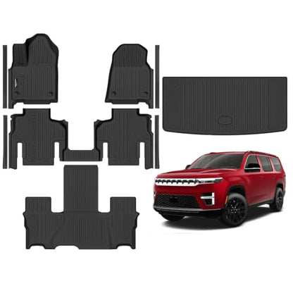 All Weather TPE Floor Mat Set for 2026 Jeep Grand Wagoneer 7 Seats