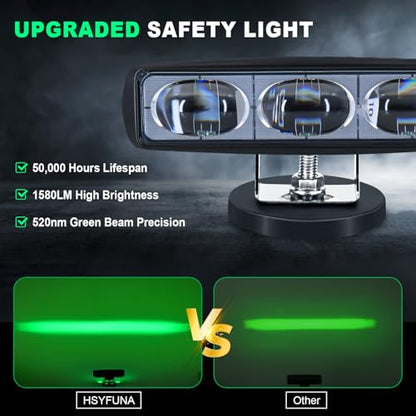 LED Green Line Forklift Safety Light Warehouse Hazard Warning (2 Count)