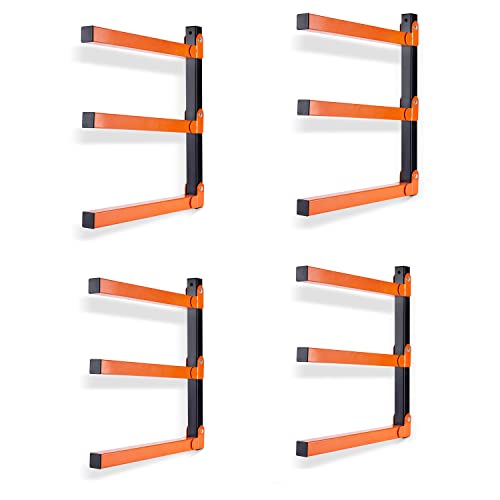 Wall Mount Wood Organizer and Lumber Storage Rack with 3 (4 Count)