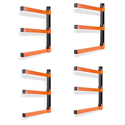 Wall Mount Wood Organizer and Lumber Storage Rack with 3 (4 Count)