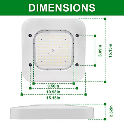 LED Gas Station Canopy Light 150W Garage Carport Light Fixture 5700K
