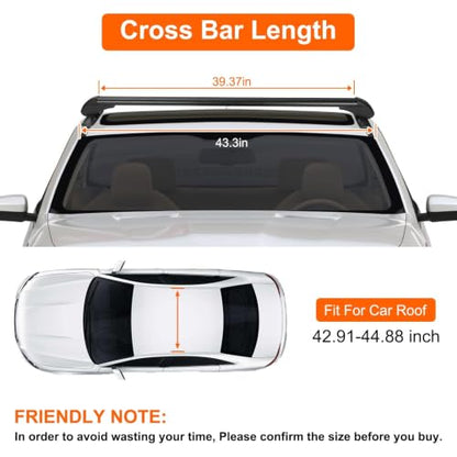 43inch Universal Car Roof Rack (2 Count)