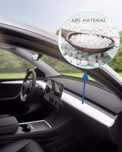 Matte White Dashboard Cover and Front Door Cover Compatible with Tesla Model 3（2021