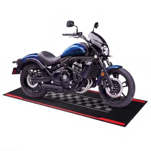 Motorcycle Mat Garage Floor Rug Washable Parking Mats for Garage Floors Non Slip Oil Absorbent Pad Rubber Backing Layer Protects Floor