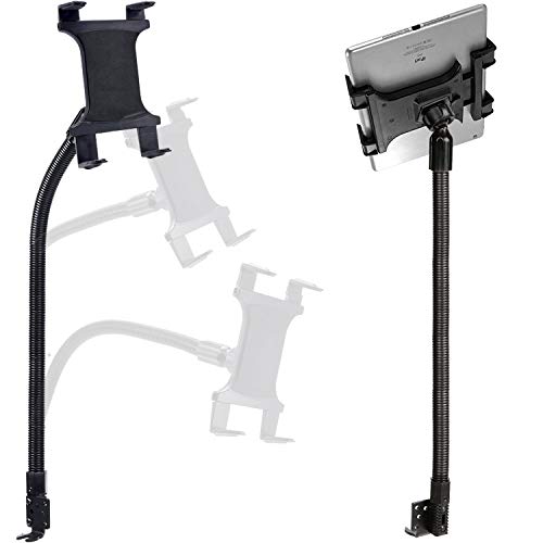 Heavy Duty Flexible 22“ Aluminum gooseneck ELD compliant car truck fleet floor seat bolt tablet mount for Apple iPad Air Pro Mini Microsoft Surface Pro