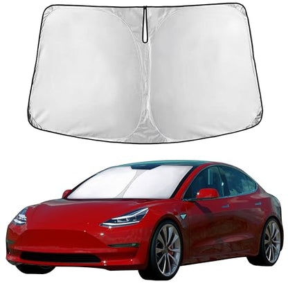 Windshield Sun Shade Compatible with Tesla Model 3 & Model Y