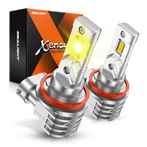H11 LED Fog Lights Bulbs Yellow or DRL 16000LM Brightness (2 Count)