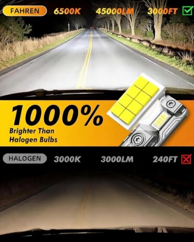 H11 Bulb 45000LM 1000% Super Brightness (2 Count)