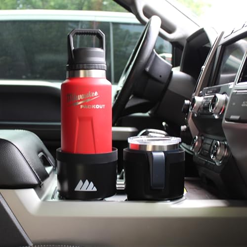 Ultimate Car Cup Holder Expander with Adjustable Base & Organizer