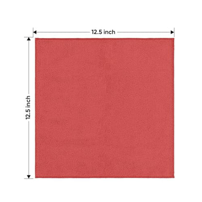 Red Microfiber Cleaning Cloth 50 Pack (50 Count)