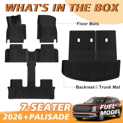 Floor Mats & Trunk & Backrest Mat for 2026 Hyundai Palisade