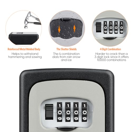Key Lock Box Wall Mounted (7.68 Ounce)