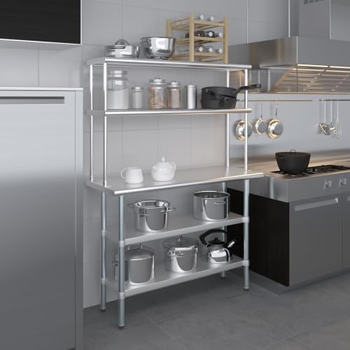 Stainless Steel Work Table with 2 Shelves