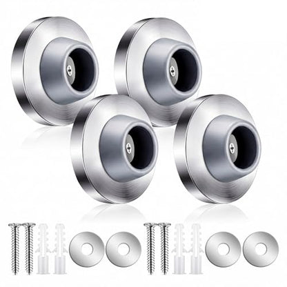4 Pcs Door Stopper Wall Bumper Flush Mount Protector