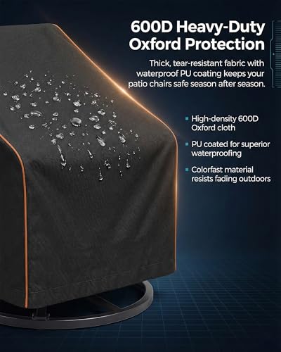 Patio Chair Covers Waterproof (2 Count)